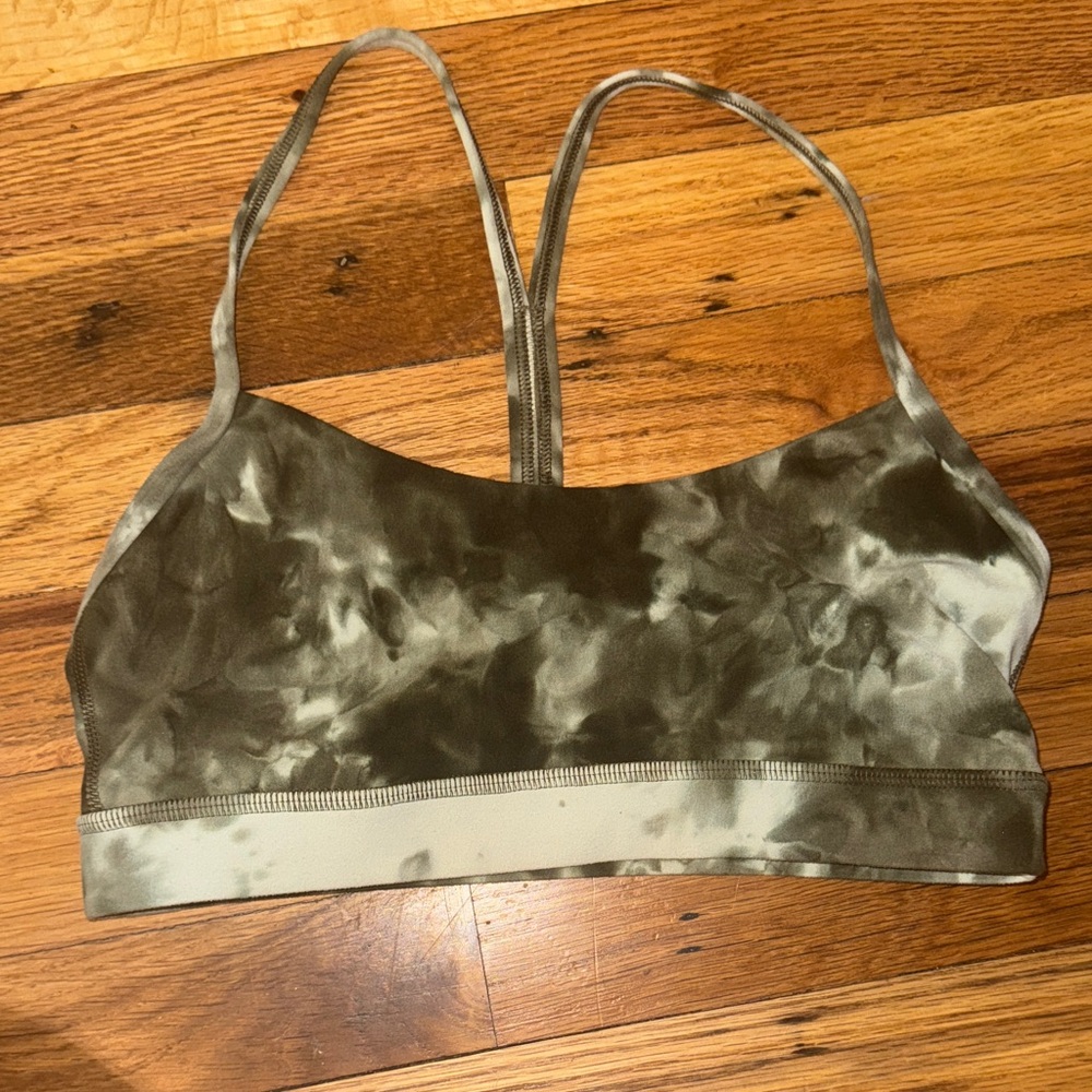 Lululemon Athletica Olive Tie-Dye Sports Bra size 6